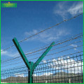 high quality 3m height pvc coated green color airport fence with high quality